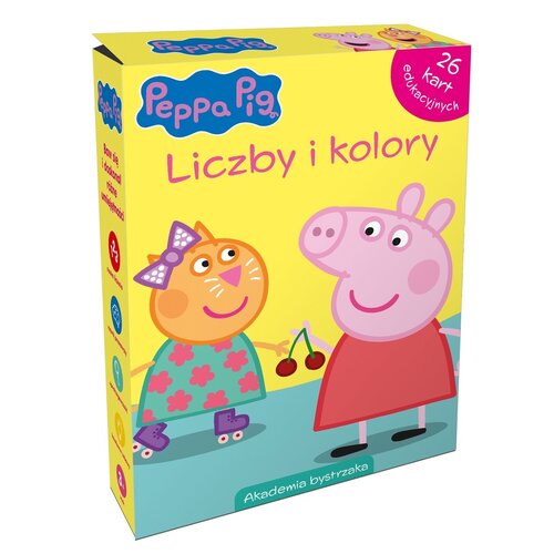 Karty edukacyjne OLESIEJUK Akademia Bystrzaka Świnka Peppa Liczby i kolory