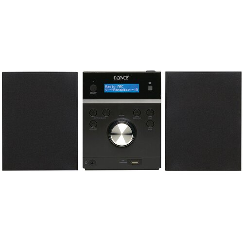 Wieża DENVER MDA-240 Czarny, Odtw.CD, Bluetooth, Tuner FM z pamięcią stacji, Wyjście słuchawkowe