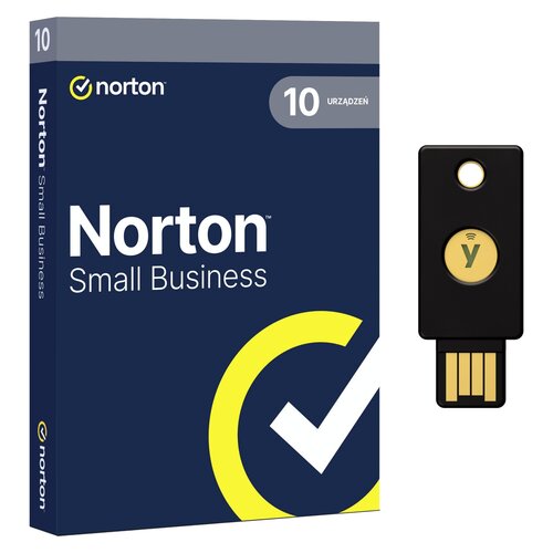 Klucz zabezpieczający YUBICO Security Key NFC + Antywirus NORTON Small Business 2.0 250GB 10 URZĄDZEŃ 1 ROK Kod aktywacyjny