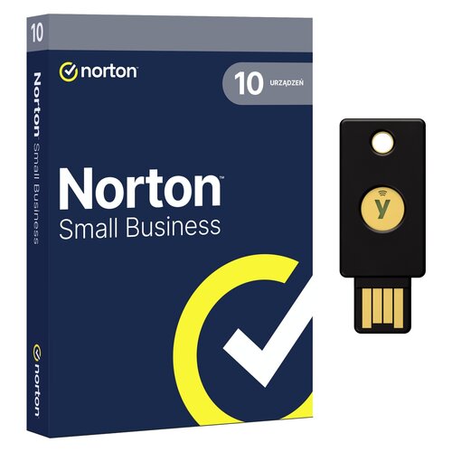 Klucz zabezpieczający YUBICO YubiKey 5 NFC + Antywirus NORTON Small Business 2.0 250GB 10 URZĄDZEŃ 1 ROK Kod aktywacyjny