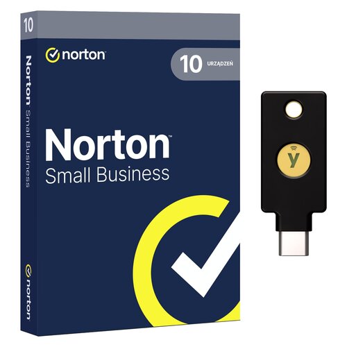 Klucz zabezpieczający YUBICO Security Key C NFC + Antywirus NORTON Small Business 2.0 250GB 10 URZĄDZEŃ 1 ROK Kod aktywacyjny