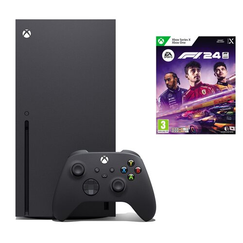 Konsola MICROSOFT XBOX Series X z napędem Blu-ray 4K UHD + F1 24 Gra XBOX ONE (Kompatybilna z Xbox Series X)