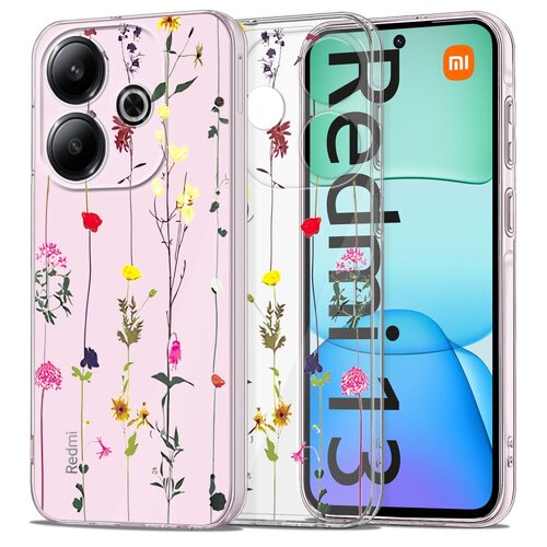 Etui TECH-PROTECT Flexair+ do Xiaomi Redmi 13 Kwiaty