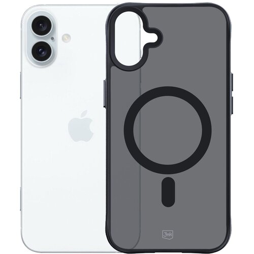 Etui 3MK Smoke MagCase do Apple iPhone 16 Plus Czarny transparentny