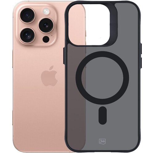 Etui 3MK Smoke MagCase do Apple iPhone 16 Pro Czarny transparentny