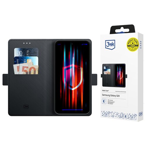 Etui 3MK Wallet Case do Samsung Galaxy S24 Czarny