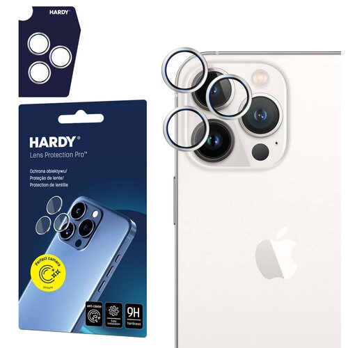 Szkło hartowane na obiektyw 3MK Hardy Lens Protection Pro do Apple iPhone 13 Pro/13 Pro Max Srebrny
