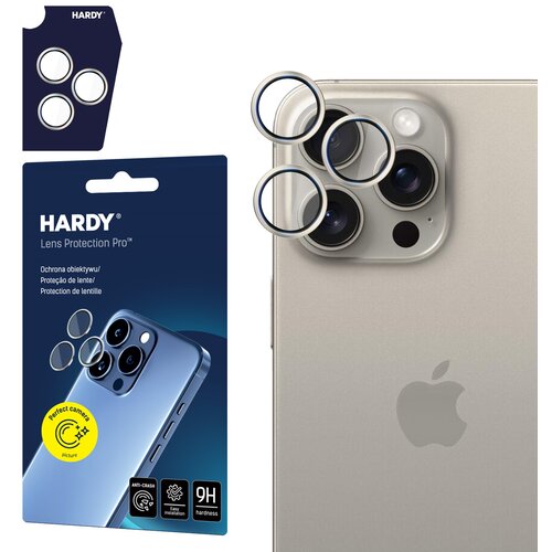 Szkło hartowane na obiektyw 3MK Hardy Lens Protection Pro do Apple iPhone 15 Pro Naturalny