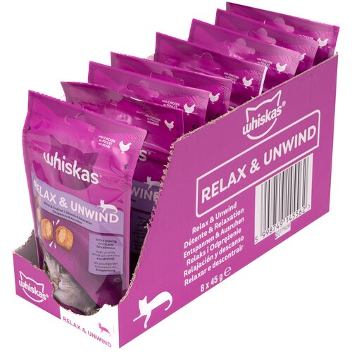 Przysmak dla kota WHISKAS Relax & Unwind Kurczak 8 x 45 g