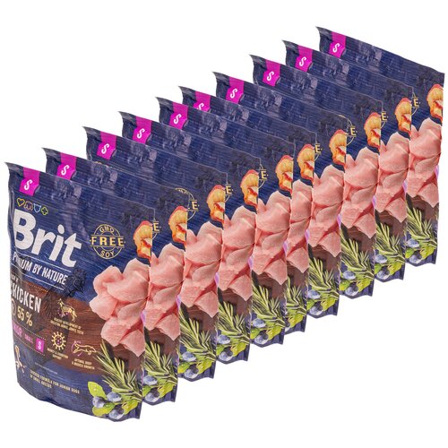 Karma dla psa BRIT Premium by Nature Junior Kurczak 10 x 1 kg
