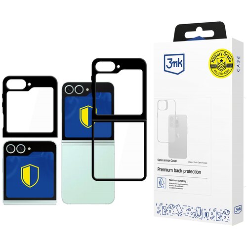 Etui 3MK Satin Armor Case+ do Samsung Galaxy Z Flip 6 Ciemnoprzezroczysty