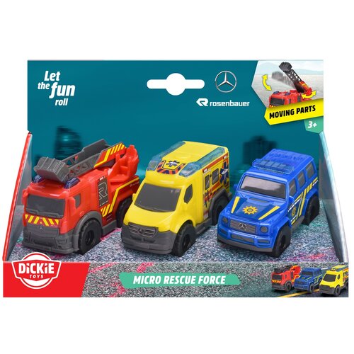 Zestaw pojazdów DICKIE TOYS SOS Micro pojazdy ratunkowe 203712029 (3 szt.)