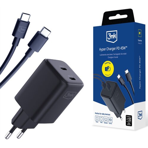 Ładowarka sieciowa 3MK Hyper Charger PD 45W Czarny