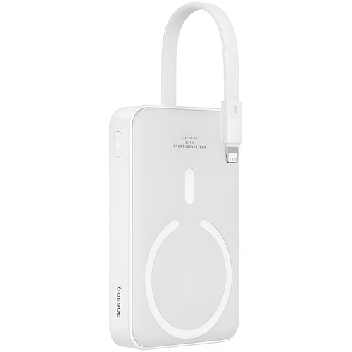 Powerbank BASEUS Magnetic Mini 10000mAh 20W Biały + Kabel Lightning