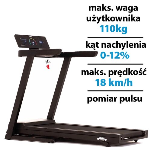 Bieżnia elektryczna YORK FITNESS HT5 1470W 18km/h