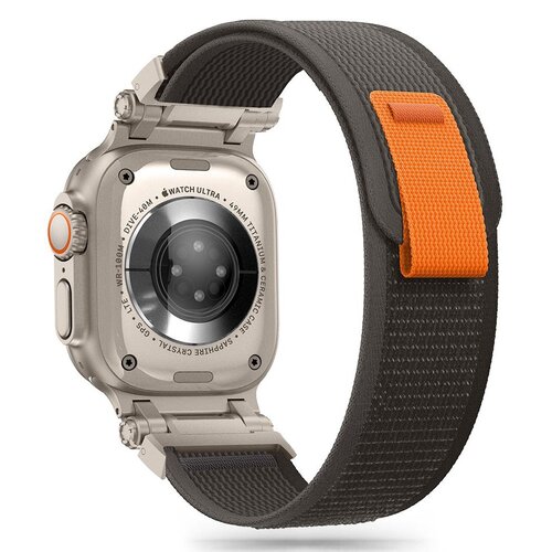 Pasek TECH-PROTECT Nylon Delta do Apple Watch 4/5/6/7/8/9/SE/Ultra (42/44/45/49mm) Czarno-pomarańczowy