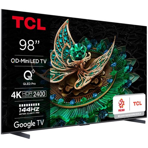 Telewizor TCL 98MQLED85 98" MINILED 4K 144Hz Google TV Dolby Vision Dolby Atmos HDMI 2.1