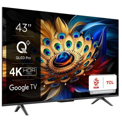 Telewizor TCL 43C69B 43" QLED 4K Google TV HDMI 2.1 Dolby Vision Dolby Atmos