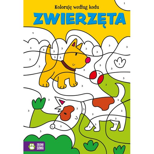 Kolorowanka Koloruję według kodu Zwierzęta (miękka okładka)