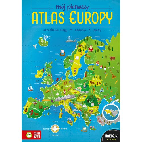 Książka z zadaniami Mój pierwszy atlas Europy (miękka okładka)