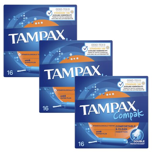 Tampony TAMPAX Compak Super Plus 3 x 16 sztuk