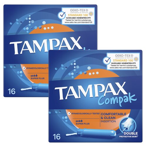 Tampony TAMPAX Compak Super Plus 2 x 16 sztuk