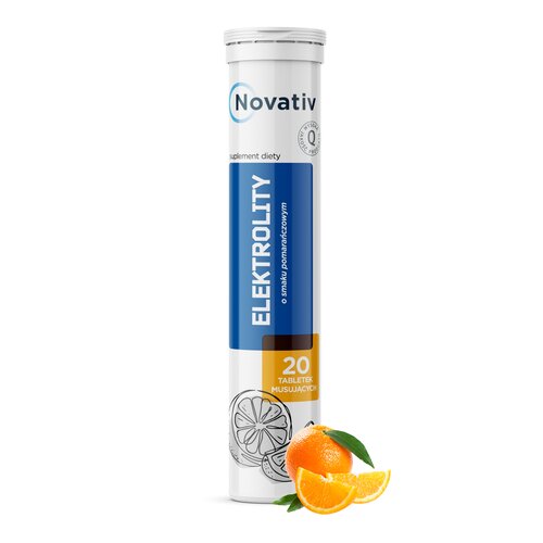 Elektrolity NOVATIV Pomarańczowy (20 tabletek)