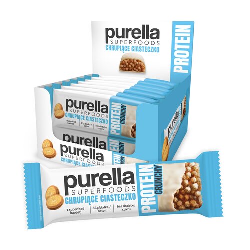 Baton proteinowy PURELLA Superfoods Chrupiące ciasteczko (15 x 45 g)