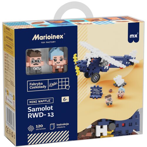 Klocki elastyczne MARIOINEX Mini Waffle Wedel Samolot Rwd-13 906385