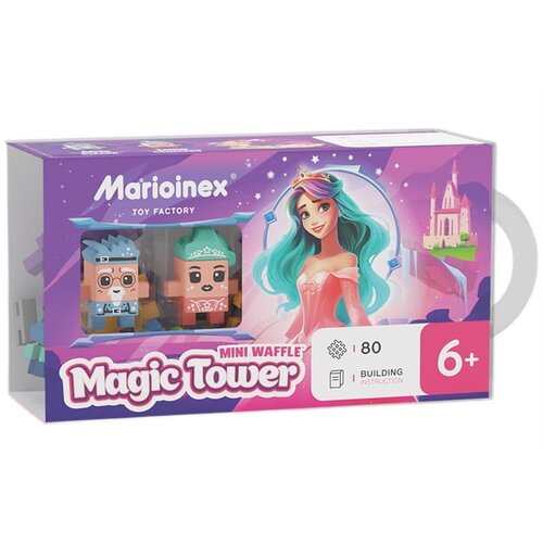 Klocki elastyczne MARIOINEX Mini Waffle Księżniczka: Magiczna Wieża 905807