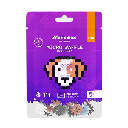 Klocki plastikowe MARIOINEX Micro Waffle Piesek 905869
