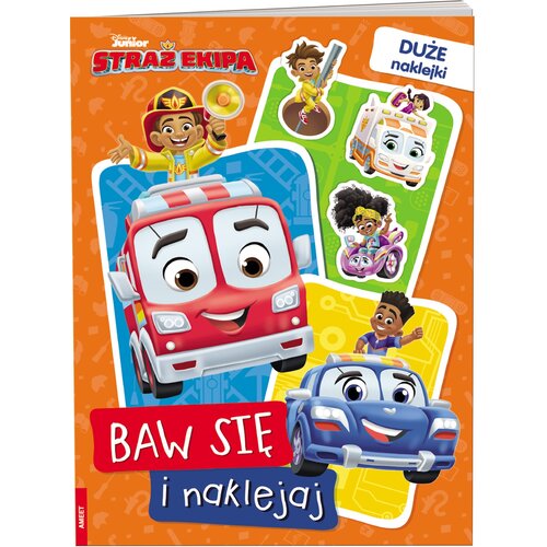 Książka z zadaniami Disney Straż Ekipa Baw się i naklejaj (miękka okładka)