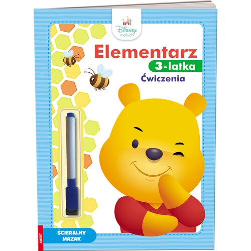 Książka z zadaniami Disney Maluch Elementarz Ćwiczenia 3-latka (miękka okładka)