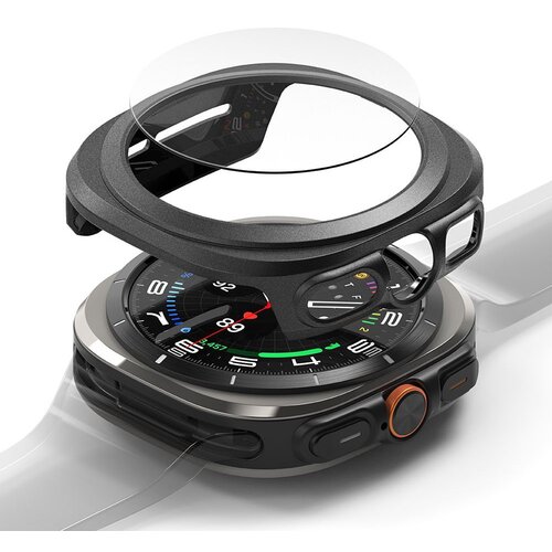 Etui RINGKE Slim do Samsung Galaxy Watch Ultra 47mm Czarny + szkło