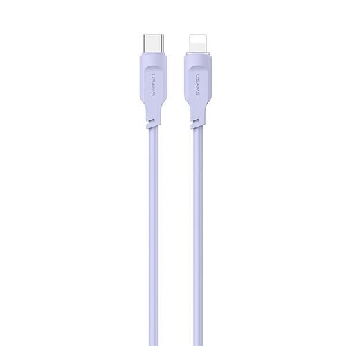 Kabel USB-C - Lightning USAMS Lithe Series 20W 1.2 m Fioletowy