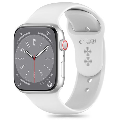 Pasek TECH-PROTECT Silicone do Apple Watch 6/7/8/9/10/SE (40/41/42mm) Biały