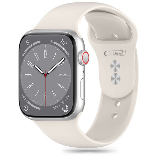 Pasek TECH-PROTECT Silicone do Apple Watch 6/7/8/9/10/SE (40/41/42mm) Jasnobeżowy