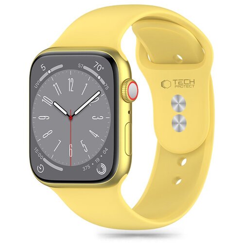Pasek TECH-PROTECT Silicone do Apple Watch 6/7/8/9/10/SE/Ultra 1/2 (44/45/46/49mm) Żółty