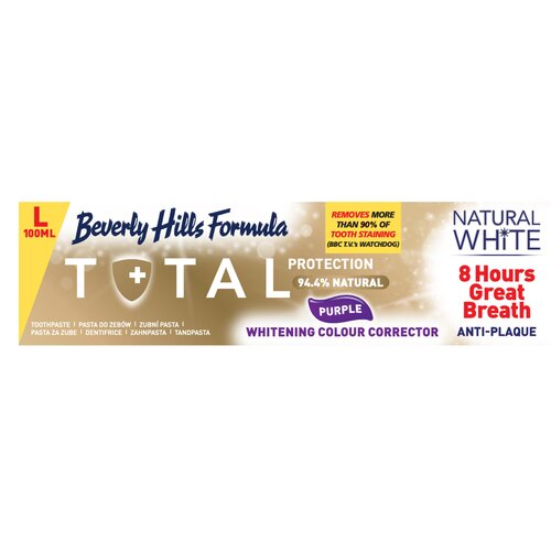 Pasta do zębów BEVERLY HILLS White total protection purple 100 ml