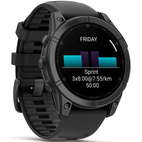 Zegarek sportowy GARMIN Fenix E 47mm Czarno-szary