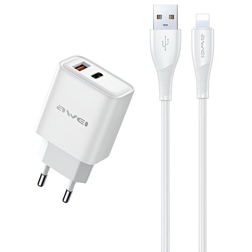 Ładowarka sieciowa AWEI PD81L-EU GaN 22.5W Biały