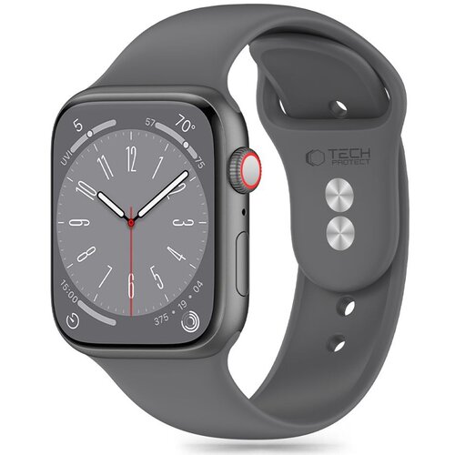 Pasek TECH-PROTECT Silicone do Apple Watch 6/7/8/9/10/SE (40/41/42mm) Grafitowy