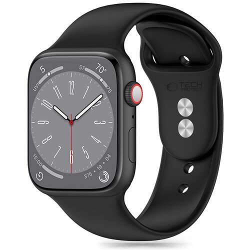 Pasek TECH-PROTECT Silicone do Apple Watch 6/7/8/9/10/SE (40/41/42mm) Czarny