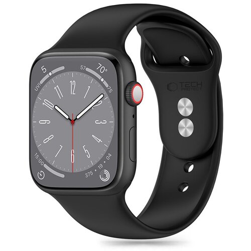 Pasek TECH-PROTECT Silicone do Apple Watch 6/7/8/9/10/SE/Ultra 1/2 (44/45/46/49mm) Czarny