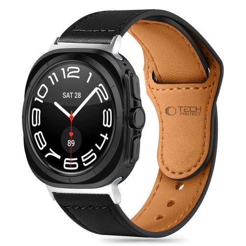 Pasek TECH-PROTECT LeatherFit do Samsung Galaxy Watch Ultra (47mm) Czarny