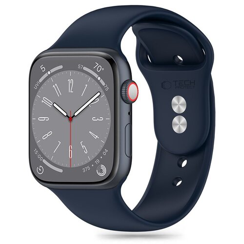 Pasek TECH-PROTECT Silicone do Apple Watch 6/7/8/9/10/SE/Ultra 1/2 (44/45/46/49mm) Ciemnoniebieski