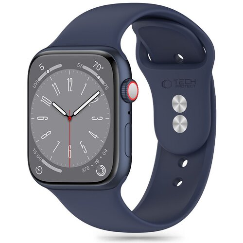 Pasek TECH-PROTECT Silicone do Apple Watch 6/7/8/9/10/SE/Ultra 1/2 (44/45/46/49mm) Granatowy
