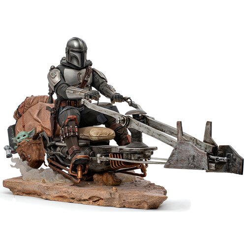 Figurka IRON STUDIOS The Mandalorian - On Speederbike Statue Art Scale 1/10