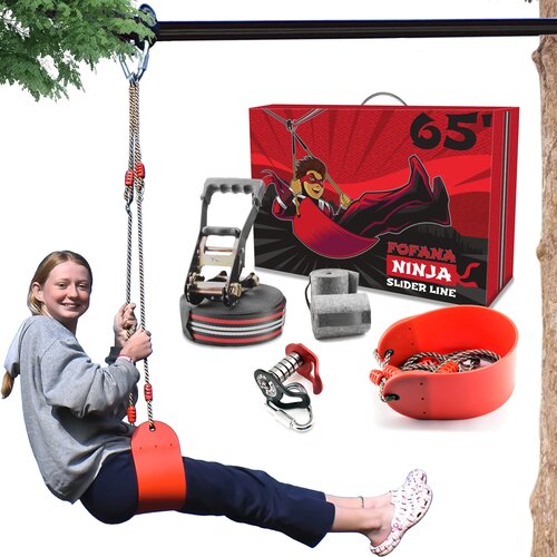 Tyrolka ogrodowa FOFANA Ninja Warrior Zipline