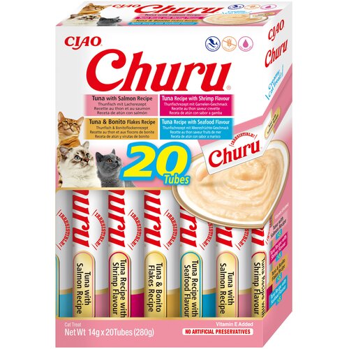 Przysmak dla kota INABA Ciao Churu Variety Owoce morza (20 x 14 g)